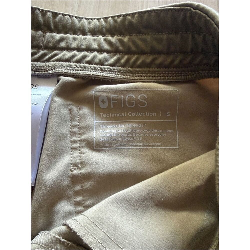 Figs RETIRED COLOR Sand Zamora Scrub Pants with Blue Drawstring - Picture 3 of 4
